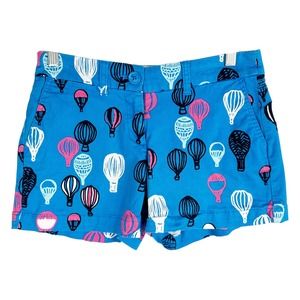 Crown Ivy Size 2P Shorts Hot Air Balloon Print Blue Pink White Black Petite 528‎